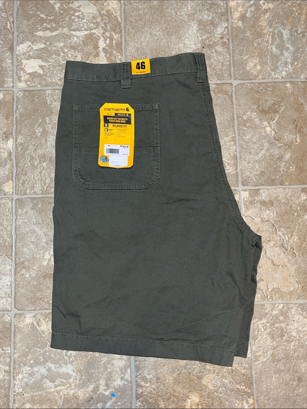 NWT Carhartt Men’s Rugged FlexRelaxed Fit Cargo Canvas Work Shorts -